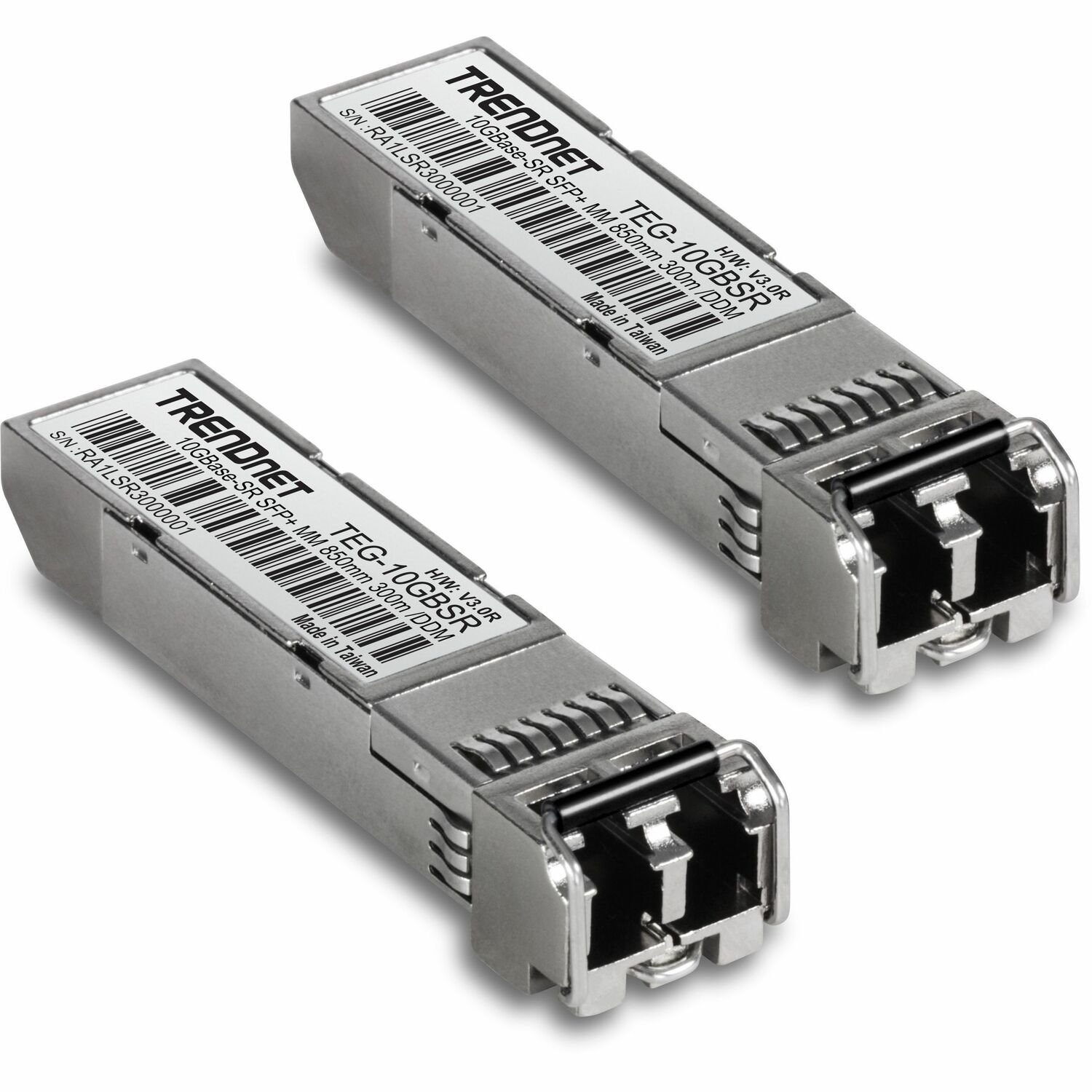 TRENDnet 2-Pack 10GBASE-SR SFP+ Multi Mode LC Module (300m with DDM)