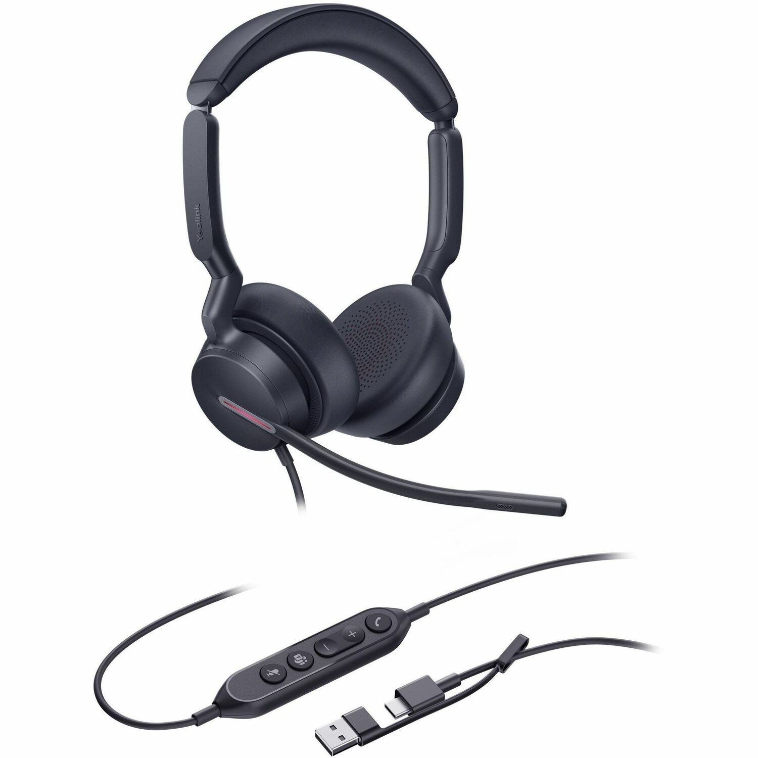 Yealink UH46 Wired Over-the-head Stereo Headset - Black