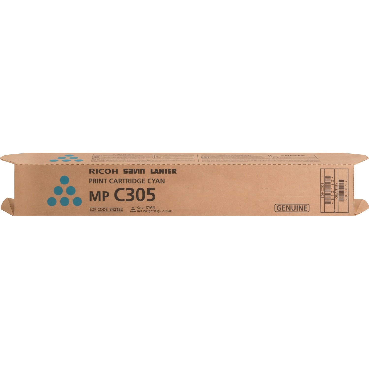 Ricoh Original Laser Toner Cartridge - Cyan Pack