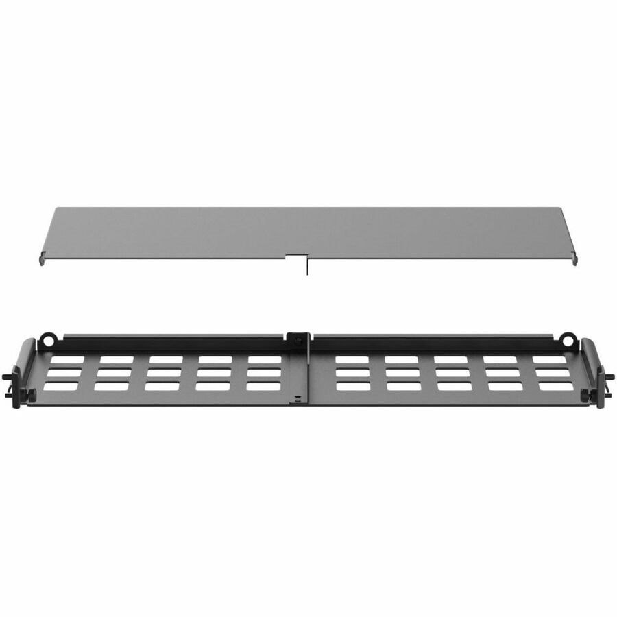 Panduit HD Flex Patch Panel Slack Plate w/Rear 1RU, Black