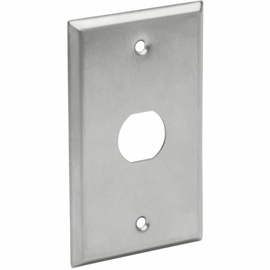 Eaton Tripp Lite Series 1-Port Single Gang Faceplate, Stainless Steel, Industrial Grade, IP44, TAA