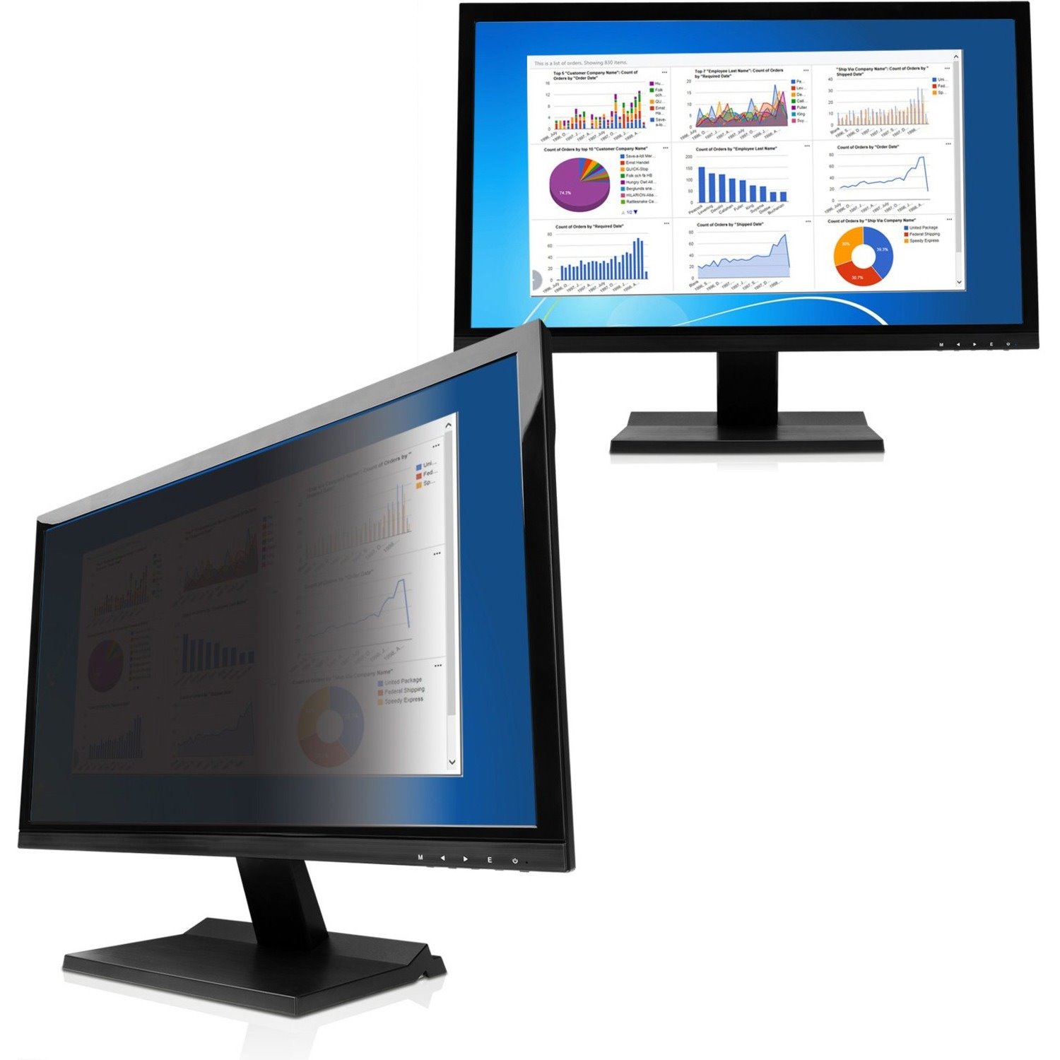 V7 27.0" Privacy Filter for Monitor - 16:9 Aspect Ratio Matte, Glossy