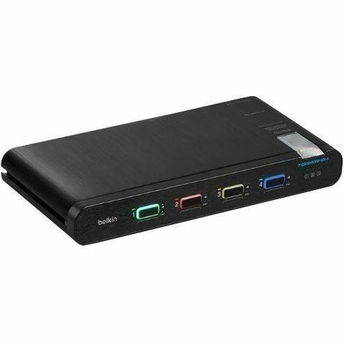 BELKIN 4-PORT 2 HEAD DP/HDMI UNIVERSAL SKVM W/CAC PP4.0 , 3YR WTY