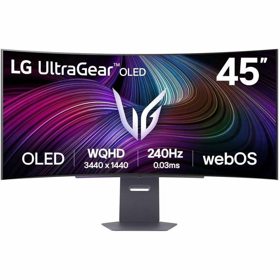 LG UltraGear 45GX90SA-B 45" Class UW-QHD Curved Screen Gaming OLED Monitor - 21:9 - Black
