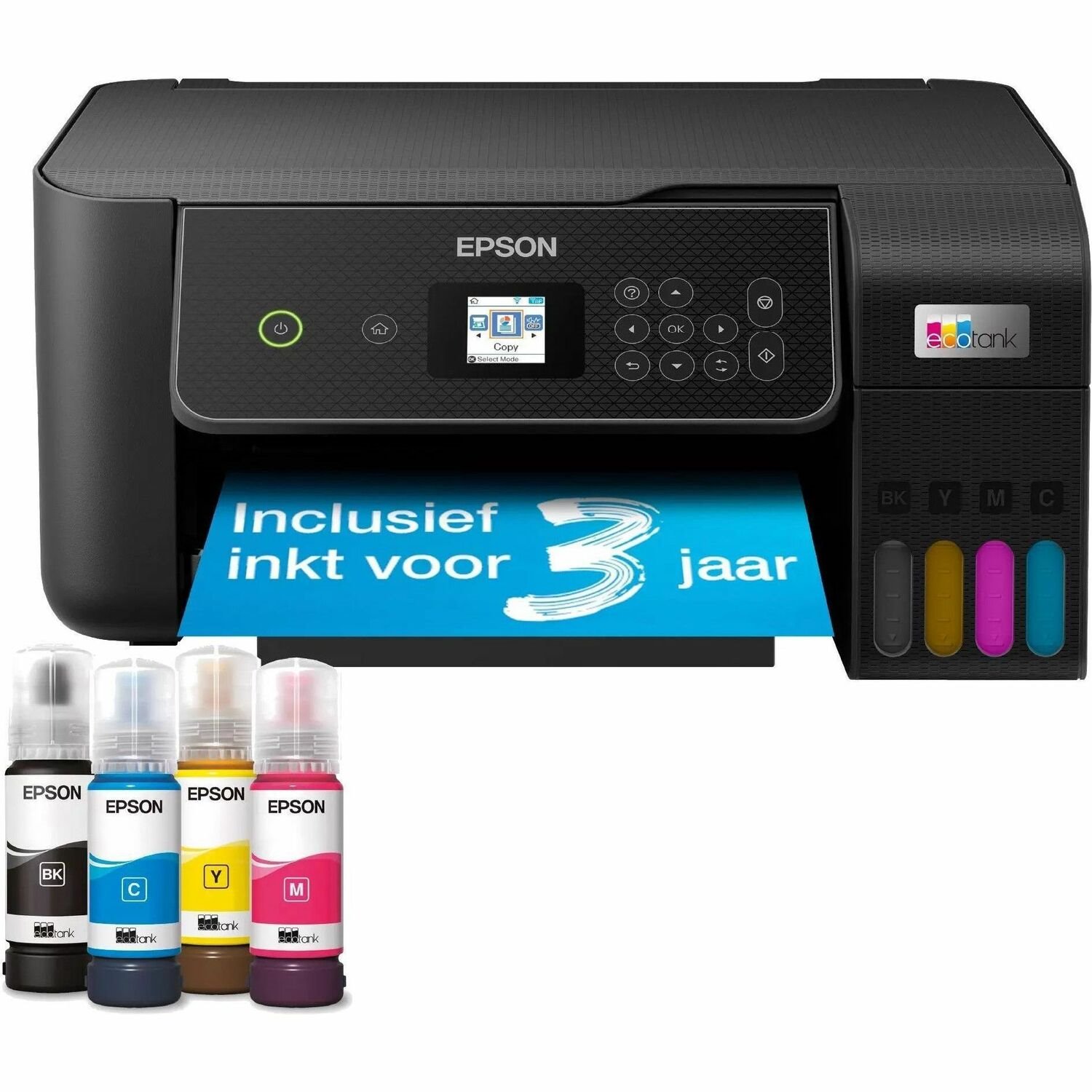 Epson ET-2871 Wireless EcoTank Inkjet multifunctionele printer - Kleur - Zwart