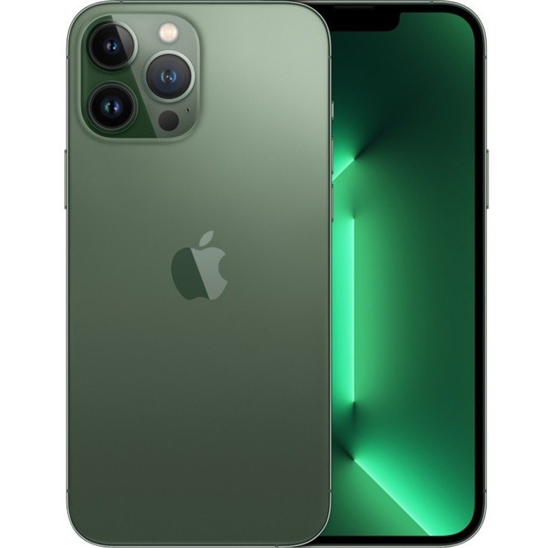 Apple iPhone 13 Pro Max A2484 256 GB Smartphone - 6.7" OLED 2778 x 1284 - Hexa-core (AvalancheDual-core (2 Core) 3.22 GHz + Blizzard Quad-core (4 Core) - 6 GB RAM - iOS 15 - 5G - Alpine Green