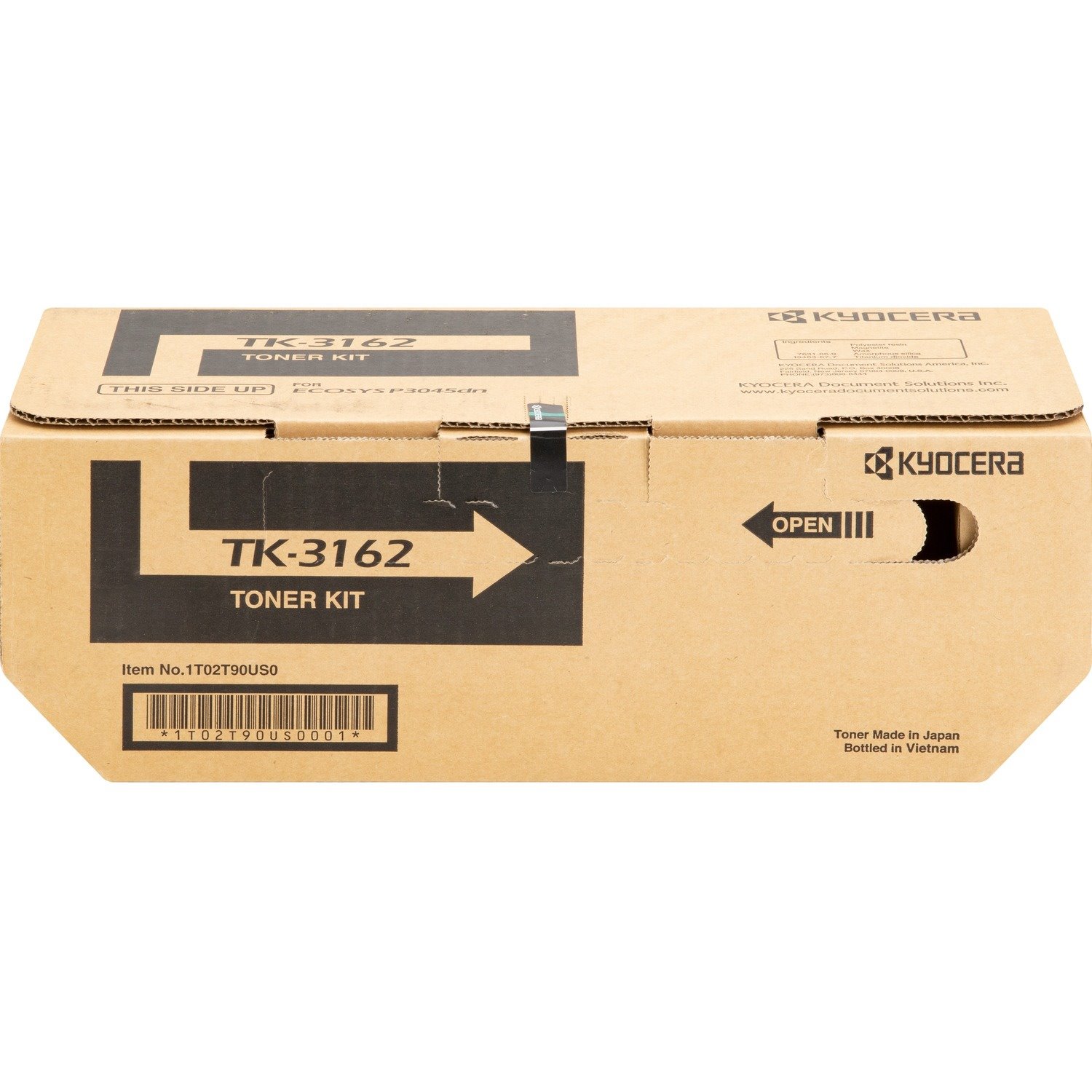 Kyocera TK-3162 Original Laser Toner Cartridge - Black - 1 Each