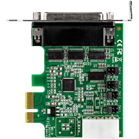 StarTech.com 4-Port PCI Express RS232 Serial Adapter Card - 16950 UART - Low Profile