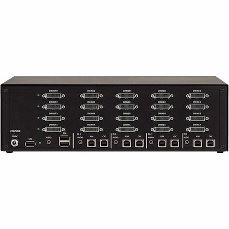 Black Box KVM Switch, NIAP 4.0 Certified - 4-Port, Quad-Monitor, DisplayPort, CAC