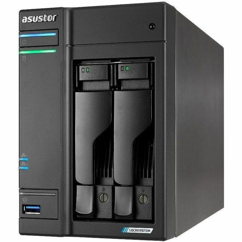 Asustor Gen2+ 2-Bay Nas 3.5"/2.5"(0/2), QC-2.0GHz, 4GB, M.2(4), 5GbE(2), TWR, 3YR