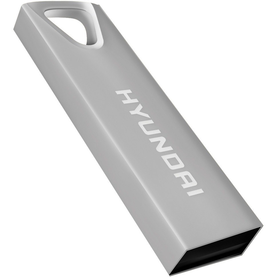 Hyundai Bravo Deluxe 16GB High Speed Fast USB 2.0 Flash Memory Drive Thumb Drive Metal, Silver