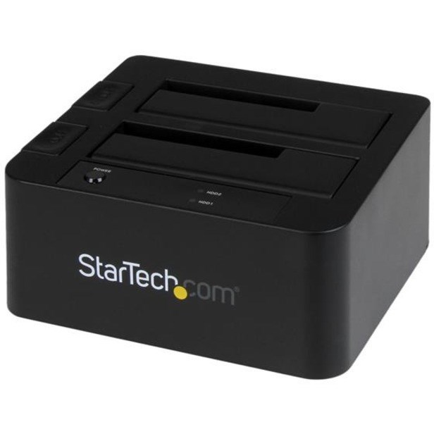 StarTech.com Dual-Bay USB 3.0 / eSATA to SATA Hard Drive Docking Station, 2.5/3.5" SATA III, SSD/HDD Dock, Top-Loading