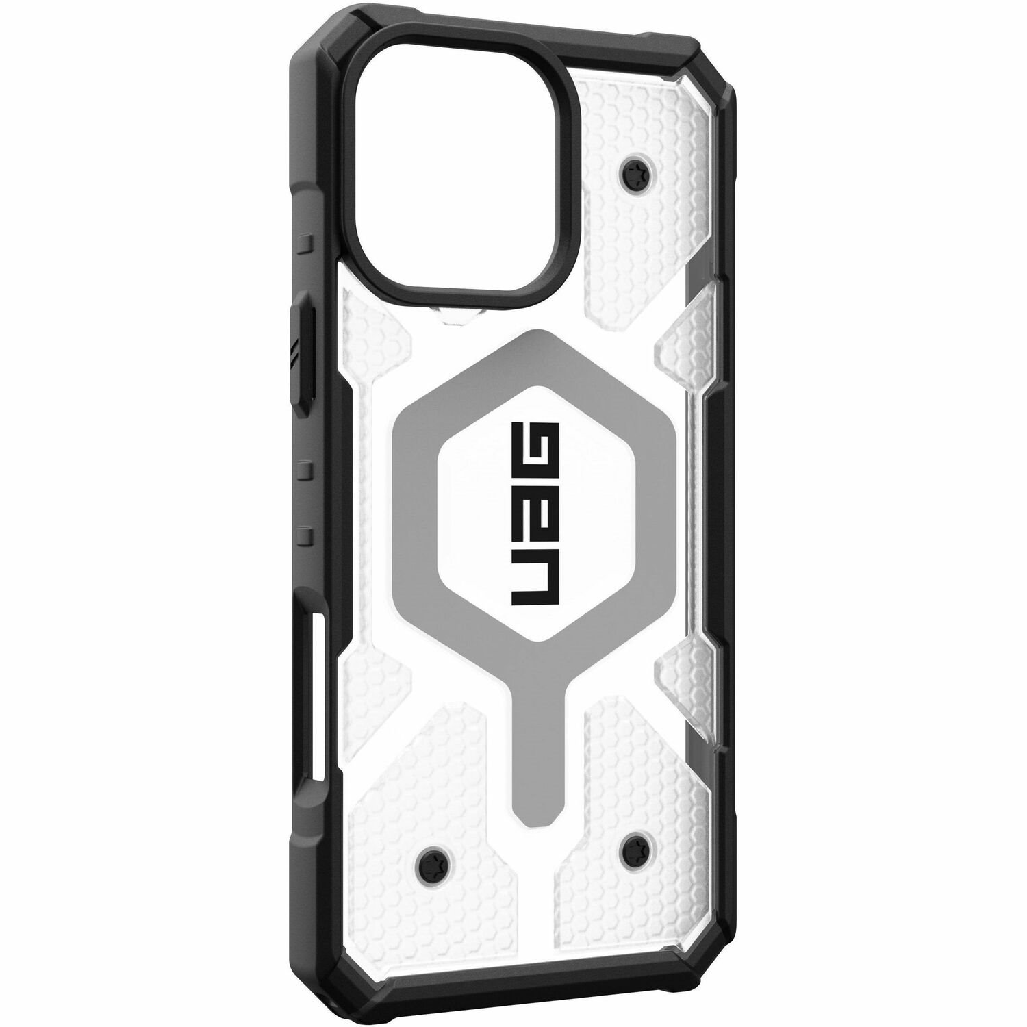 Urban Armor Gear Pathfinder Clear Case for Apple iPhone 16 Pro Max Smartphone - Hex Pattern - Ice