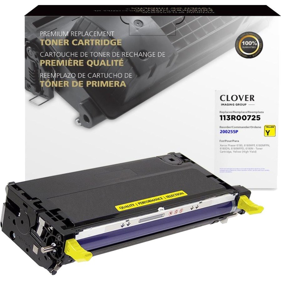 Clover Imaging Remanufactured High Yield Yellow Toner Cartridge for Xerox 113R00725