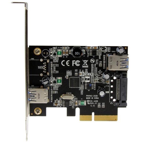 StarTech.com 2 Port USB 3.1 (10Gbps) Card - USB-A 1x External 1x Internal - PCIe USB 3.1 Card with Type-A - PCI Express - Supports UASP