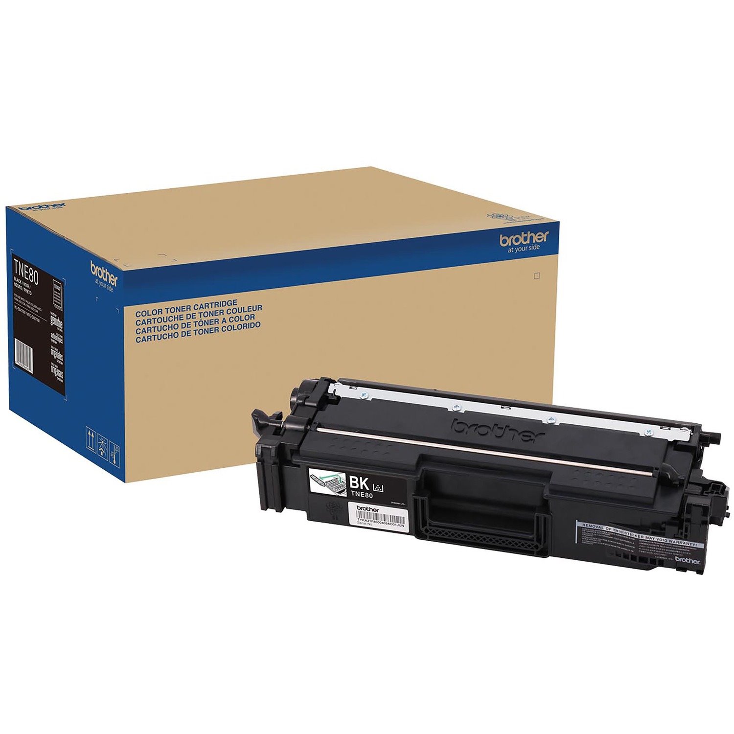 Brother TNE80BK Original Super High (XXL Series) Yield Laser Toner Cartridge - Black - 1 Each