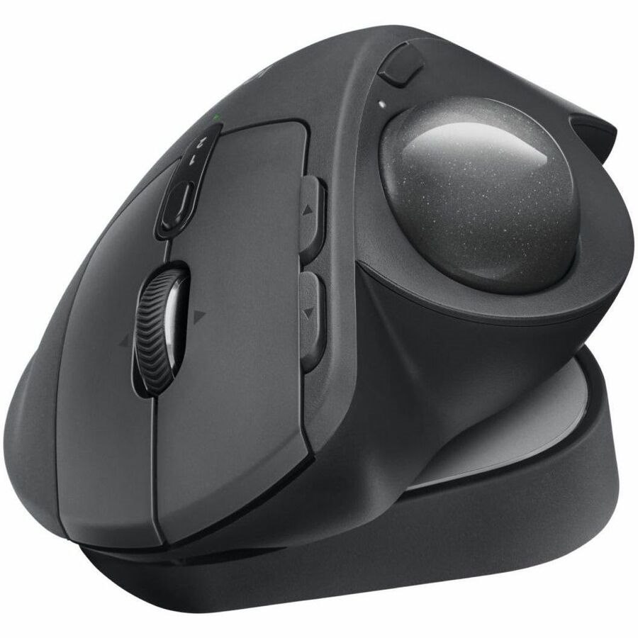 Logitech MX Ergo S Plus Advanced Wireless Trackball Mouse, USB-C Rechargeable Wireless Ergonomic Mouse With Bluetooth and Encrypted Dongle, 6 Programmable Buttons, for PC/Mac (Graphite)