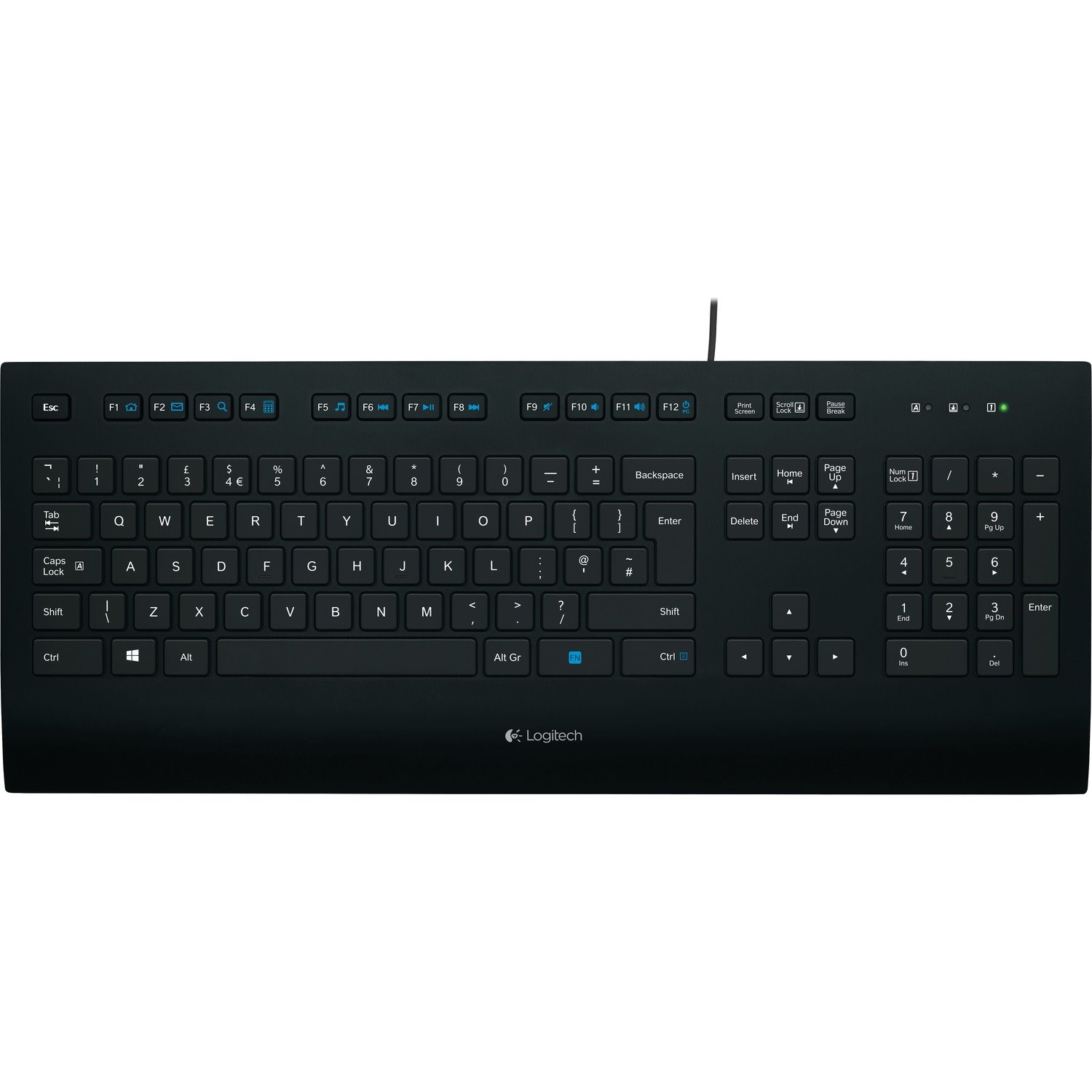 Logitech K280e Keyboard - Cable Connectivity - USB Interface - French