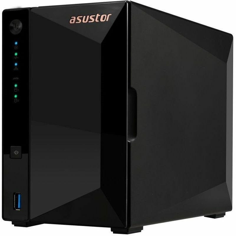 Asustor 2-Bay Nas(No Disk),Realtek RTD1619B 1.7GHz, 2GB, 2.5G Lan(1), Usb(3), TWR, 3YR