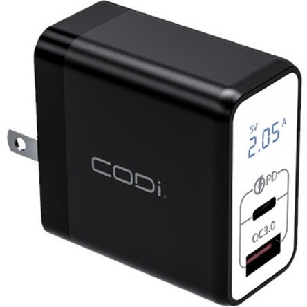 CODi Dual Port 30W Wall Charger/AC Adapter (USB-C, USB-A Outputs)