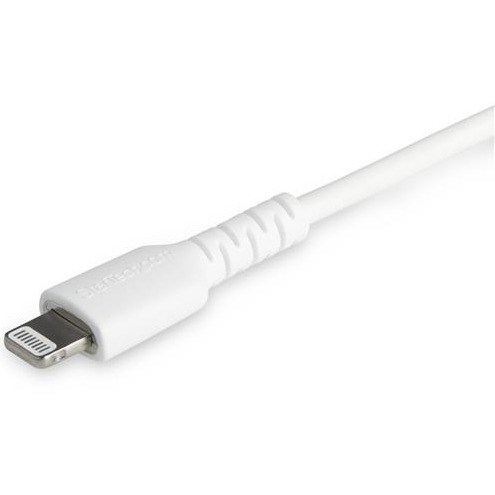 StarTech.com 6 foot/2m Durable White USB-C to Lightning Cable, Rugged Heavy Duty Charging/Sync Cable for Apple iPhone/iPad MFi Certified