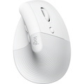 Logitech Lift Vertical Ergonomic Mouse, Wireless, Bluetooth or Logi Bolt USB receiver, Quiet clicks, 4 buttons, Off-white