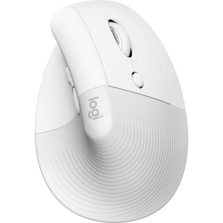 Logitech Lift Vertical Ergonomic Mouse, Wireless, Bluetooth or Logi Bolt USB receiver, Quiet clicks, 4 buttons, Off-white