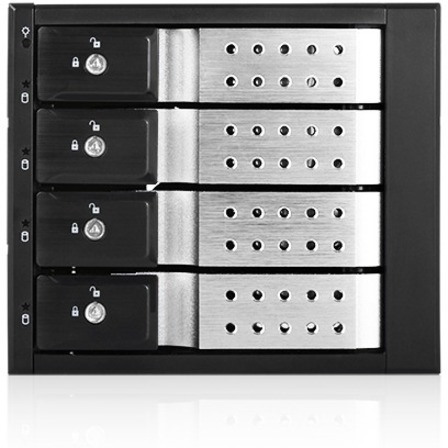 iStarUSA BPN-DE340HD Drive Enclosure for 5.25" - Serial ATA/600 Host Interface Internal - Black, Silver
