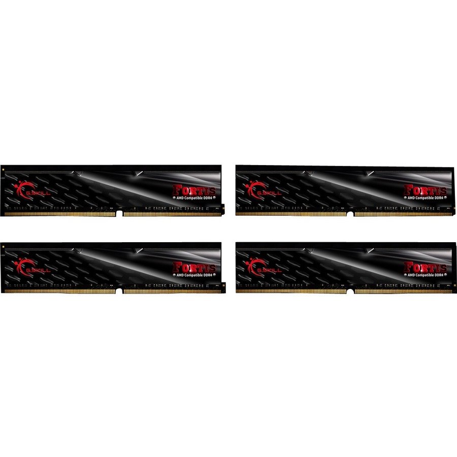 G.SKILL FORTIS RAM Module - 64 GB (4 x 16GB) - DDR4-2400/PC4-19200 DDR4 SDRAM - 2400 MHz - CL16 - 1.20 V