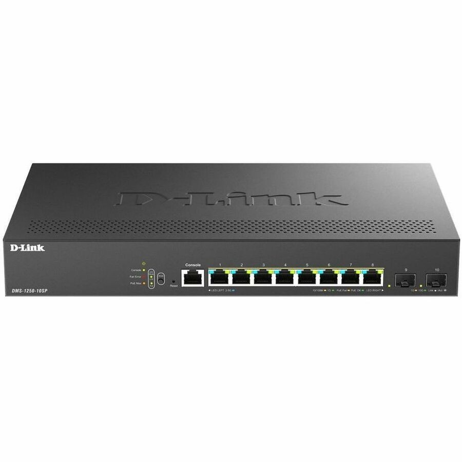D-Link DMS-1250 DMS-1250-10SP/E 8 Anschl&uuml;sse Verwaltbar Ethernet-Switch - 2.5 Gigabit Ethernet, 10 Gigabit Ethernet - 2.5GBase-T, 10GBase-X