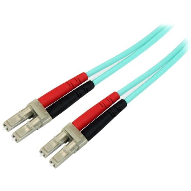 StarTech.com 5m (16.4ft) LC/UPC to LC/UPC OM4 Multimode Fiber Optic Cable, 50/125&micro;m, 100G, Low Insertion Loss, LSZH Fiber Jumper Cord