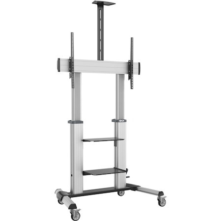 Eaton Tripp Lite Series Safe-IT Heavy-Duty Rolling TV Cart with Height-Adjusting Crank Handle for 60 to 100-inch Displays