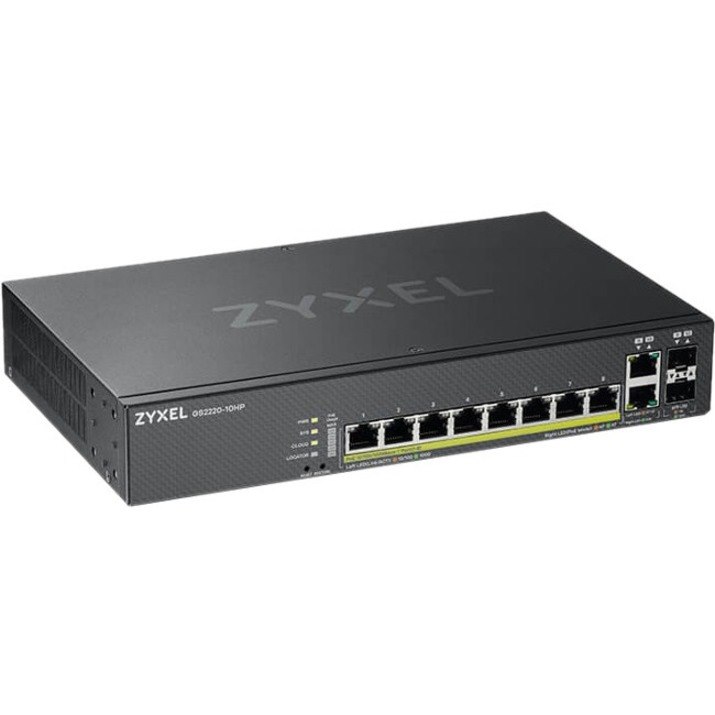 ZYXEL GS2220 GS2220-10HP 8 Ports Manageable Ethernet Switch - Gigabit Ethernet - 10/100/1000Base-T, 1000Base-X