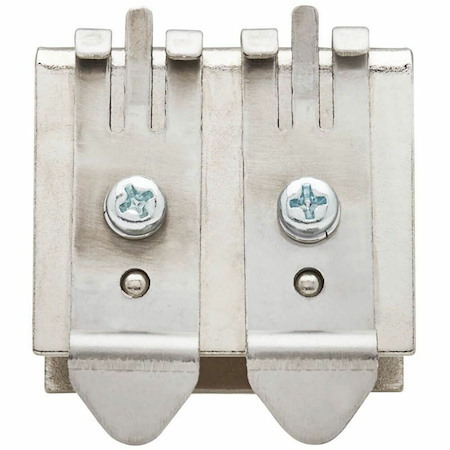 Eaton Tripp Lite Series 2-Port Metal DIN-Rail Mounting Module for Snap-In Keystone Jacks and Couplers, Silver, TAA
