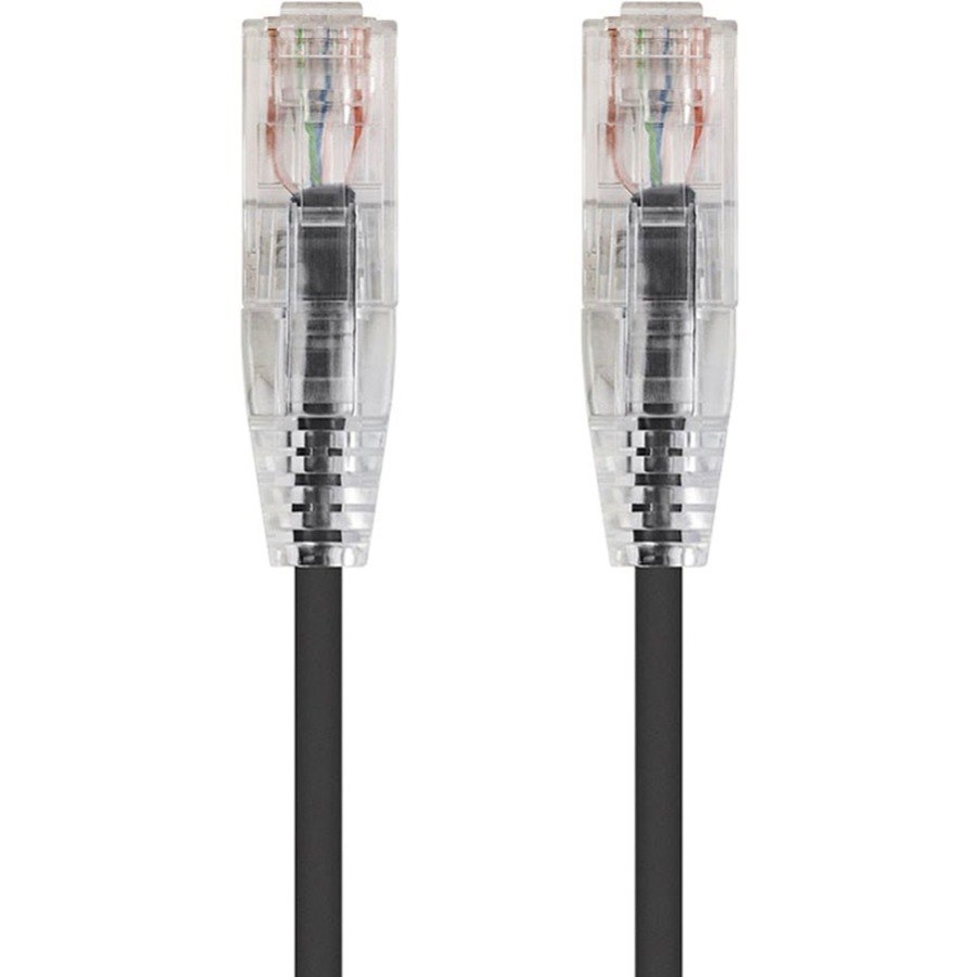 Monoprice SlimRun Cat6 28AWG UTP Ethernet Network Cable, 14ft Black