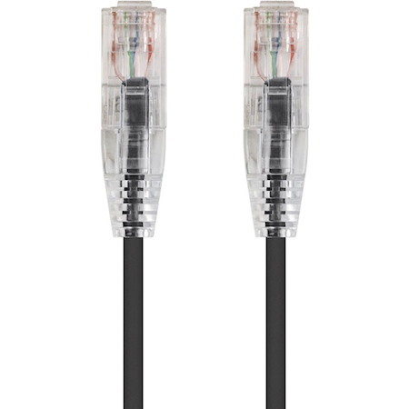 Monoprice SlimRun Cat6 28AWG UTP Ethernet Network Cable, 14ft Black