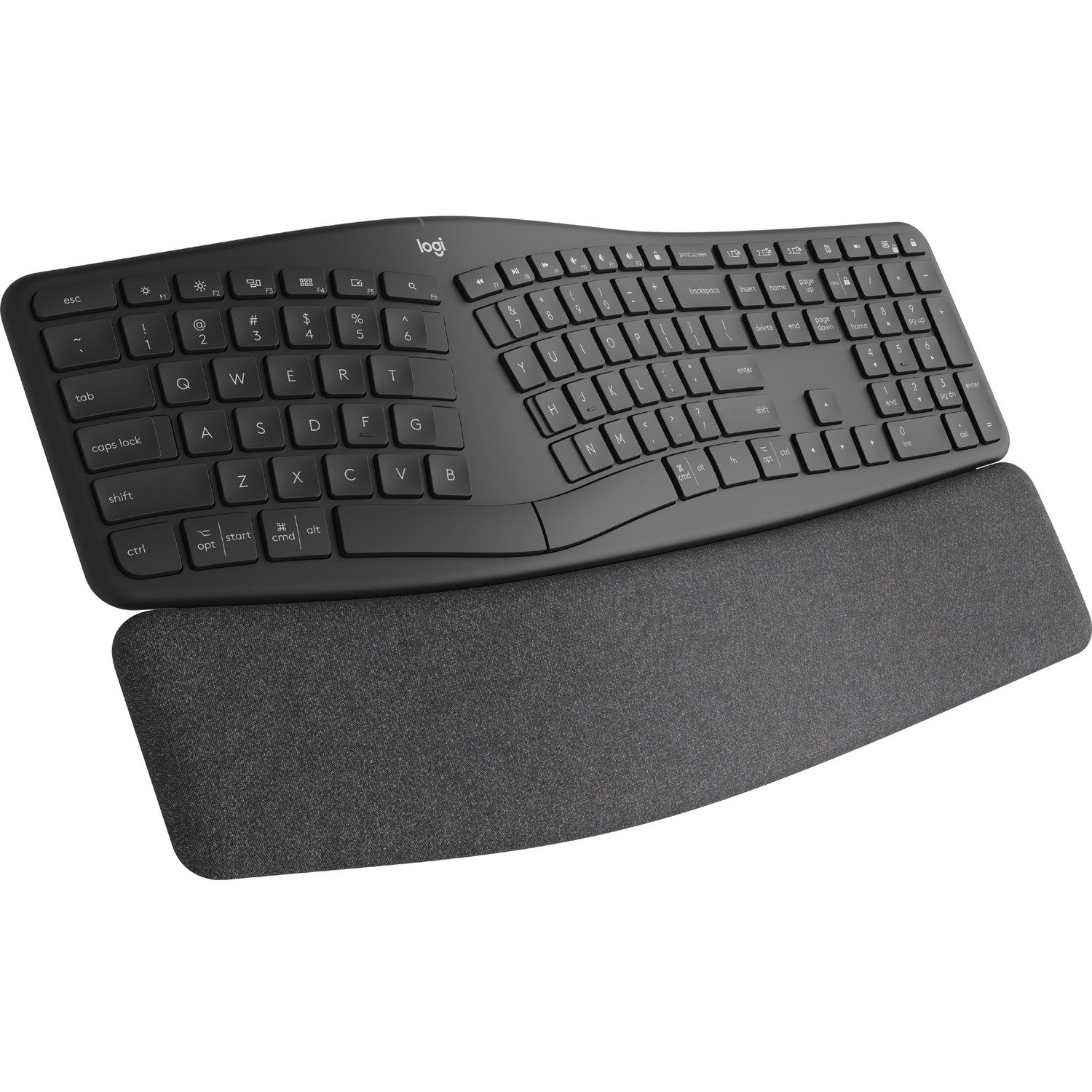 Logitech ERGO K860 Keyboard - Wireless Connectivity - USB Interface - German - Graphite