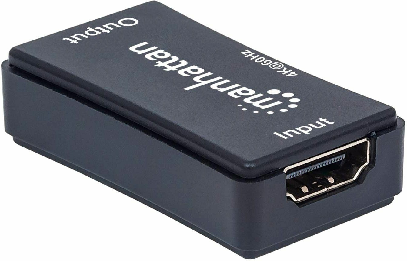 HDMI Repeater, 4K@60Hz, Active, Boosts HDMI Signal up to 40m, Black, Three Year Warranty