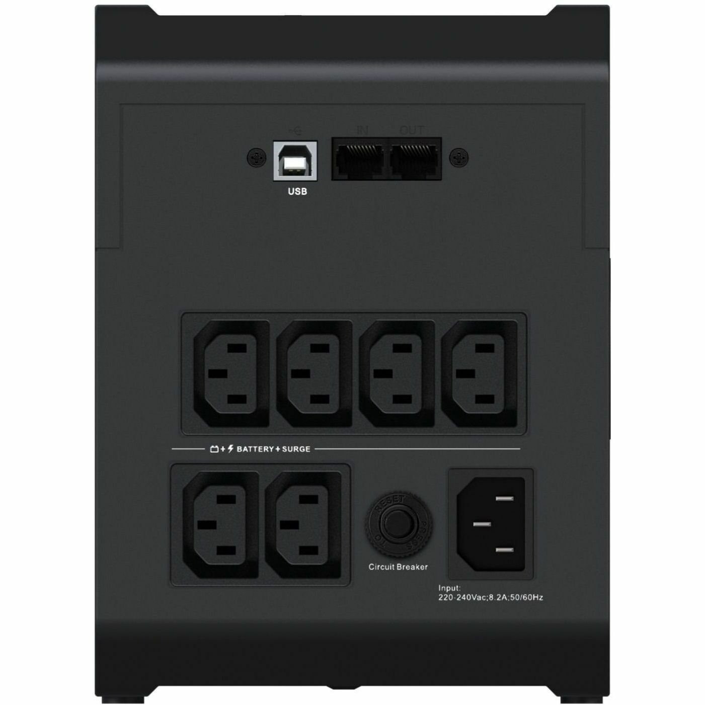 Vertiv PowerUPS 200 Essential PSA6E-1600IT-IEC, 1600VA/925W, AVR, User-Replaceable Batteries, Battery Backup, 6 IEC Outlets, Two-Year Warranty