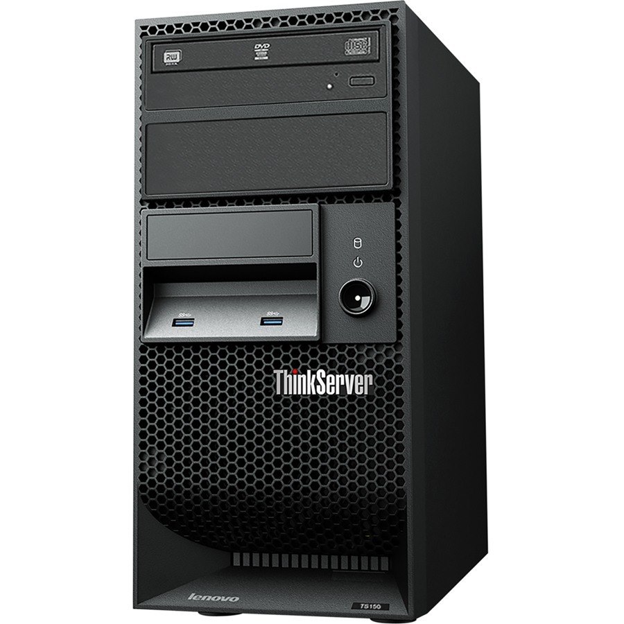 Lenovo ThinkServer TS150 70LWS00F00 Tower Server - 1 x Intel Xeon E3-1280 v5 3.70 GHz - 64 GB RAM - 2 TB HDD - (2 x 1TB) HDD Configuration - 960 GB SSD - (2 x 480GB) SSD Configuration - Serial Attached SCSI (SAS), Serial ATA Controller