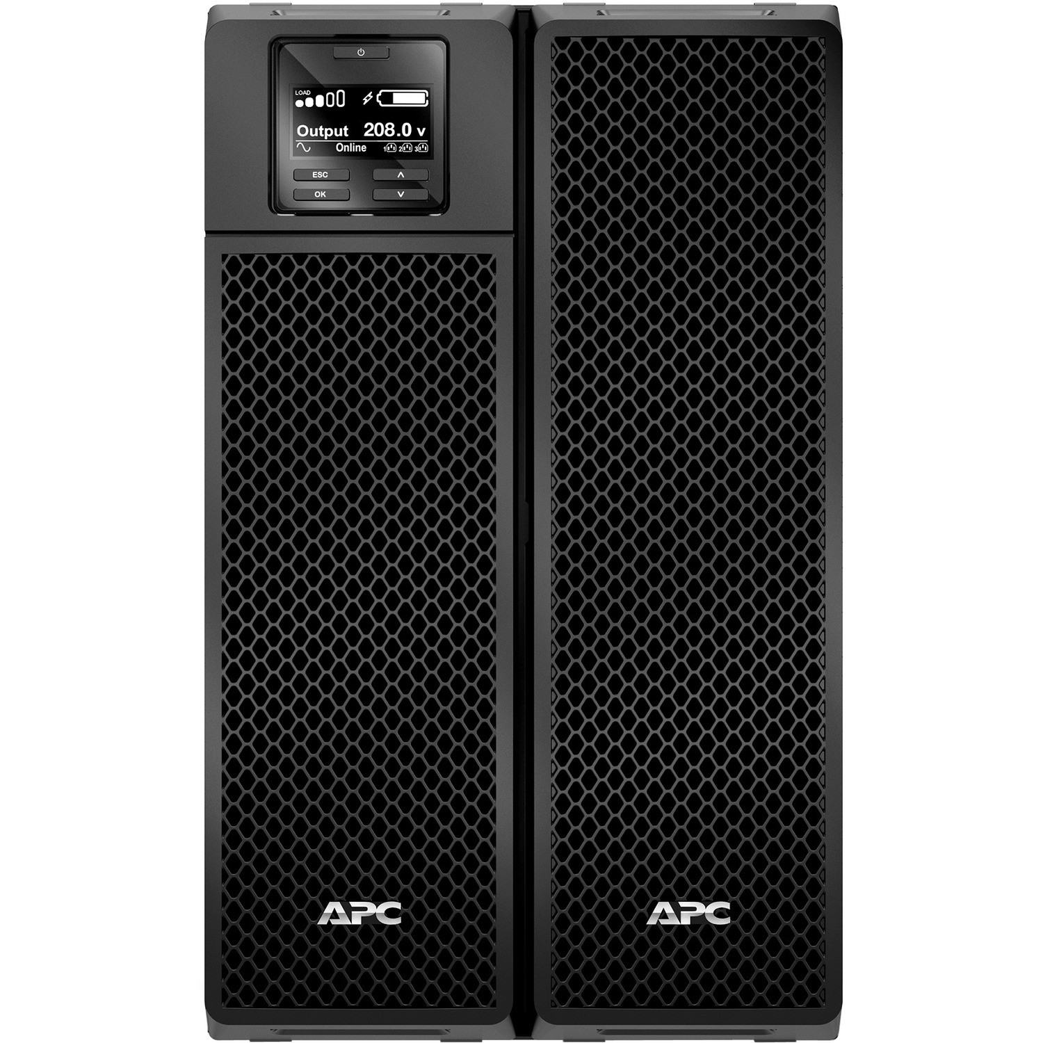 APC Smart-UPS On-Line, 10kVA/10kW, Tower, 208V, 6x L6-30R NEMA outlets, Network Card+SmartSlot, Extended runtime, W/O rail kit