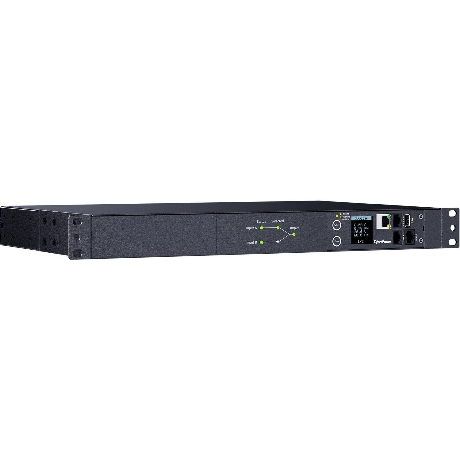 CyberPower PDU44001 Single Phase 100 - 120 VAC 15A Switched ATS PDU