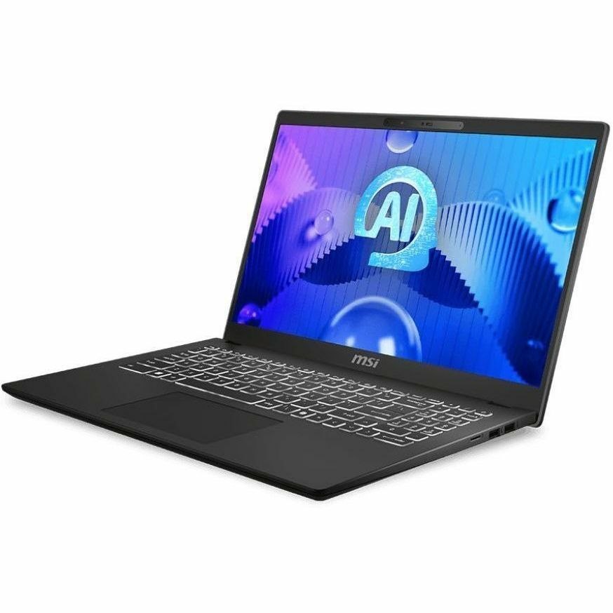 MSI Modern 15 H AI C2HM Modern 15 H AI C2HMTG-223US 15.6" Touchscreen Notebook - Full HD - 60 Hz - Intel Core Ultra 7 255H - 32 GB - 1 TB SSD - Classic Black