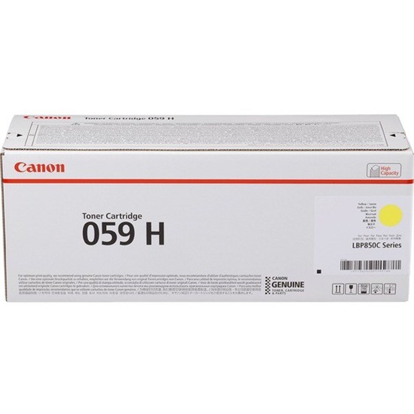 Canon 059H Original High Yield Laser Toner Cartridge - Yellow - 1 Pack