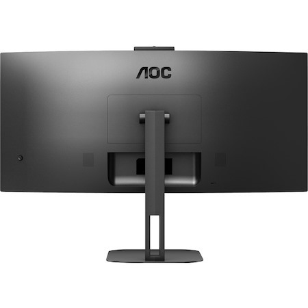 AOC CU34V5CW/BK 34" Class Webcam UW-QHD Curved Screen LCD Monitor - 21:9 - Metal Black