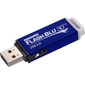 Kanguru Solutions Kanguru FlashBlu30 Usb 3.0 With Write Protect Switch 32GB Usb 3.0 BLÅ