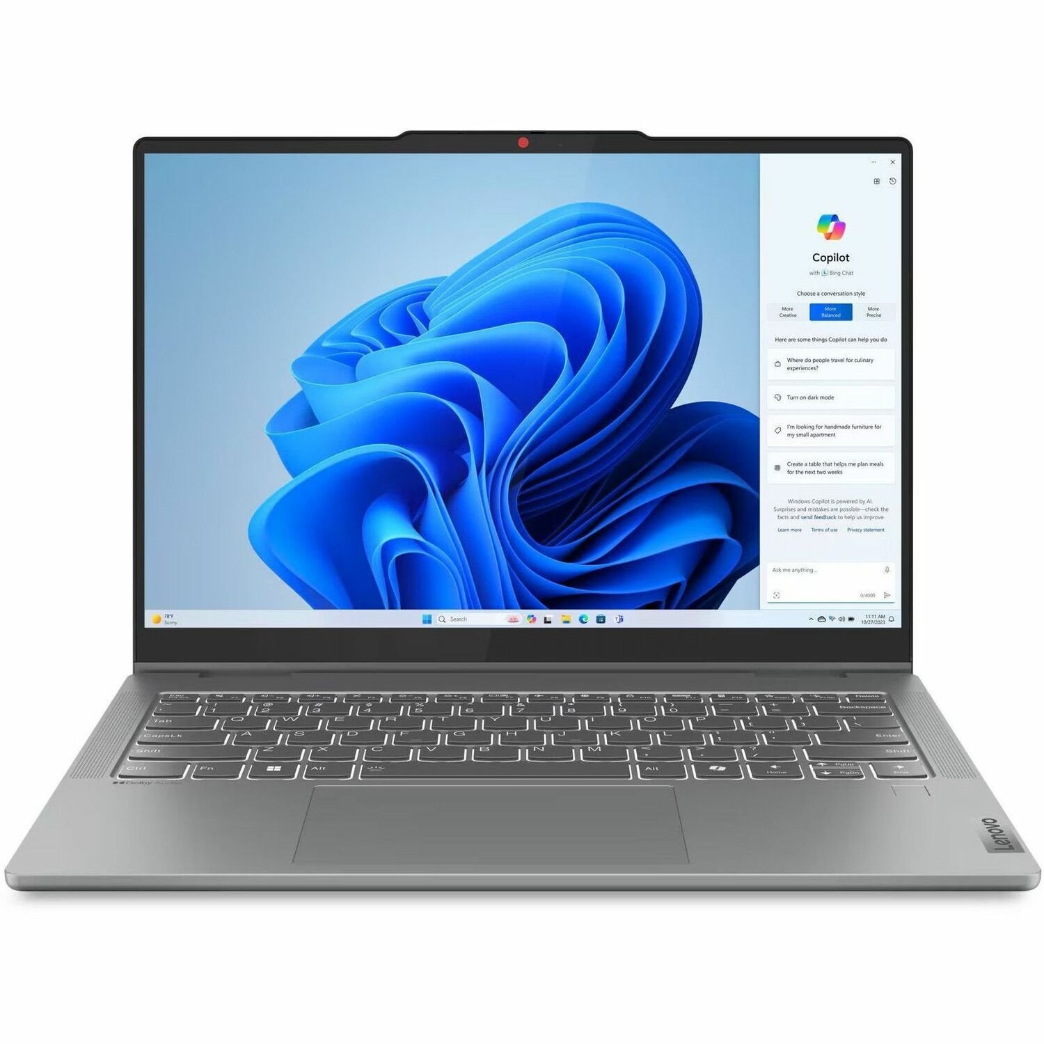 Lenovo IdeaPad 5 14IRU9 83DT0035CF 14" Touchscreen Convertible 2 in 1 Notebook - WUXGA - Intel Core 5 120U - 16 GB - 512 GB SSD - French, English Keyboard - Luna Gray