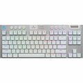 Logitech G915 X LIGHTSPEED TKL Low-Profile Wireless Gaming Keyboard, Double-Shot PBT Keycaps, Fully Programmable Keys, RGB Backlighting, Sleek Aluminum Finishing, GL Brown Tactile - PC/Mac (White)