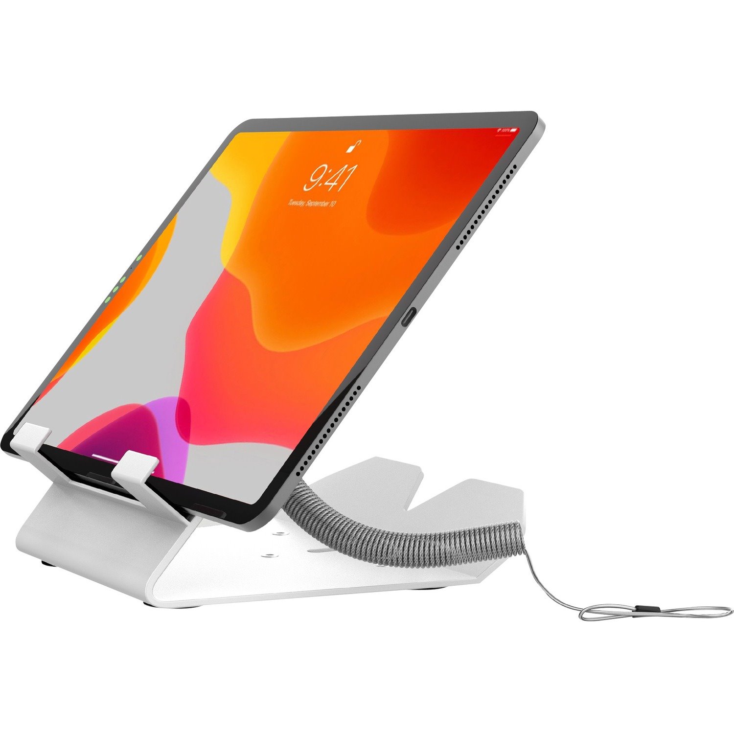 CTA Digital Security Cable Locking Desk Mount (White)