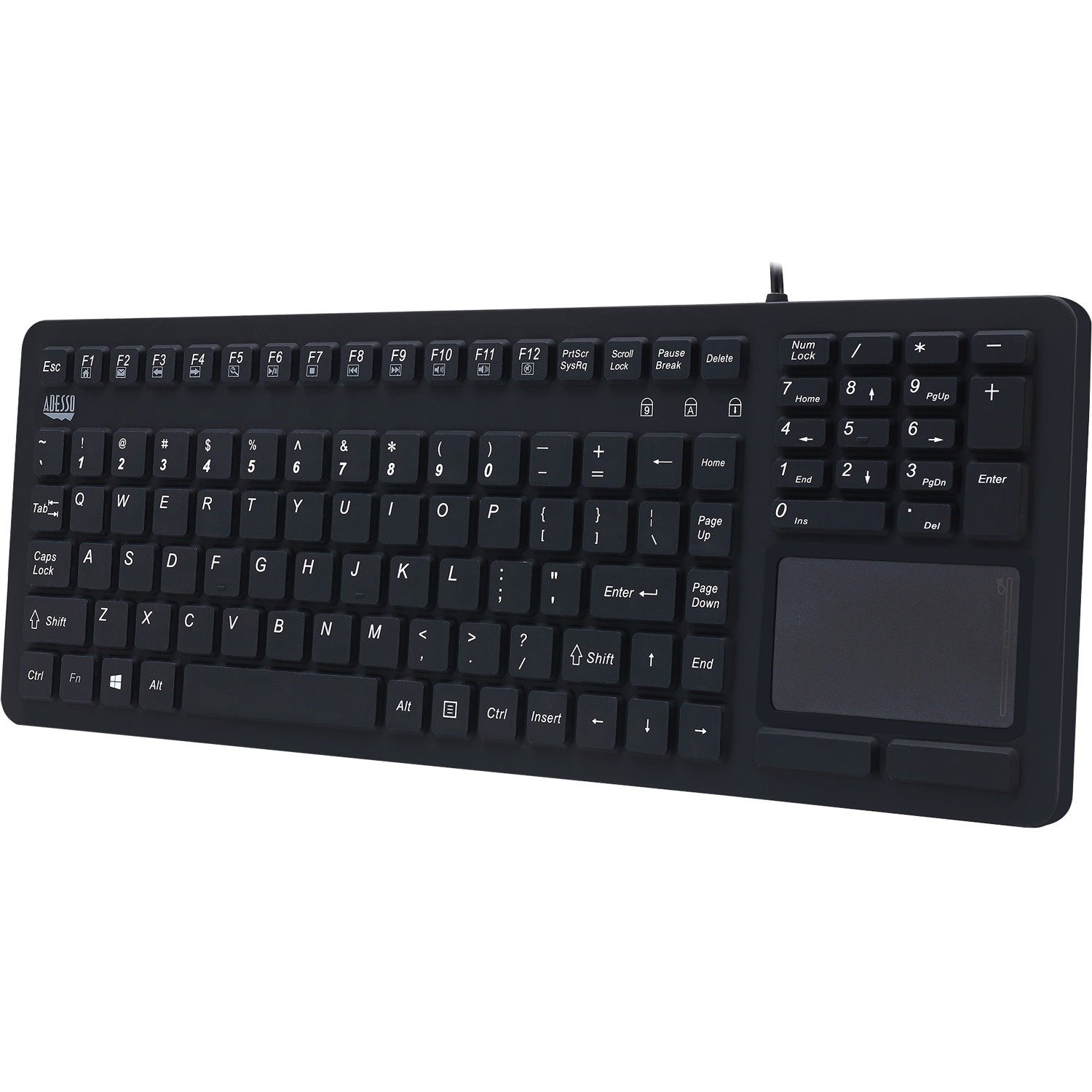 Adesso Antimicrobial Waterproof Touchpad Keyboard